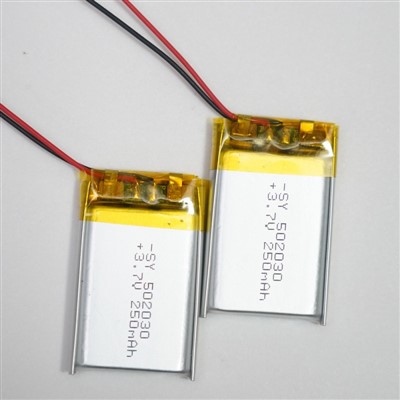 लिथियम आयन पॉलिमर बैटरी 3.7 V 250mah